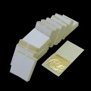 24k genuine gold leaf 4.33 by 4.33cm sheets for arts and craft decoration