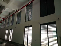 Store banne horizontal automatique en alliage d'aluminium pour extérieur avec volet de ventilation et lame pour fenêtre