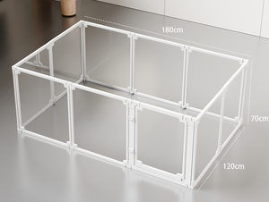 Caseta para Perros Medianos y Pequeños, de Doble Capa Transparente, Fabricada en ABS, Segura para Mascotas, Fácil de Instalar, Valla para Mascotas - Product Image 6