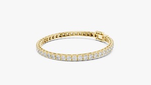 Pulsera de Lujo Chapada en Oro con Diamantes Cultivados en Laboratorio Más Vendida para Mujer, Claridad VVS-VS, Piedras Brillantes, Certificación IGI, Aspecto Elegante - Product Image 4