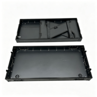 Table de DJ OEM de haute qualité, démontable, entièrement noire, avec roulettes, pour console de mixage DJ, avec 4 pieds en caoutchouc et 2 trous pour câbles