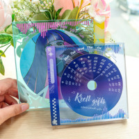 Calendrier personnalisé en acrylique, Calendrier CD en acrylique personnalisé, Calendrier tournant en acrylique personnalisé, Design coulissant personnalisé, Accessoire personnalisé Anime Star