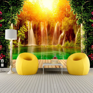 <span class=keywords><strong>Papier</strong></span> <span class=keywords><strong>peint</strong></span> photo 3D sur mesure de grande taille, non tissé, cascade, paysage naturel, décoration de fond, salon, <span class=keywords><strong>papier</strong></span> <span class=keywords><strong>peint</strong></span> à coller et à décoller - Product Image 2