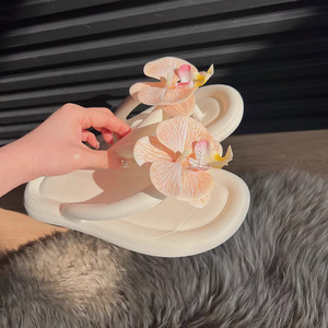 Sandalias de Playa Planas Antideslizantes con Diseño de Orquídea Mariposa, Tendencia en Instagram, para Mujer, Verano 2026 - Product Image 3