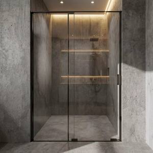 Mampara de Ducha Corredera Cuadrada de Una Puerta, Diseño <span class=keywords><strong>Interior</strong></span> para Hogar y Hotel, Vidrio de 8 mm, Personalizable - Product Image 1