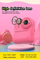 Appareil photo numérique pour enfants P89 avec impression instantanée, enregistrement vidéo HD 1080P, écran IPS 2.0 ", lampe de poche LED, imprimante thermique portable