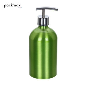 Bouteille pompe en aluminium de 250 ml avec pompe à lotion - Contenant vide rechargeable pour soins de la peau, lotion, gel douche, savon pour les mains - Product Image 1
