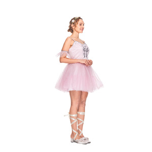 Vestido de Ballet con Tirantes para Adultos, Falda de Tul Rosa, Traje de Actuación para Mujer, FT27275 - Product Image 4