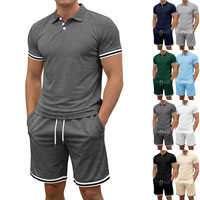 Ensemble de shorts de sport décontractés pour hommes sur mesure, t-shirt polo à manches courtes, shorts pour hommes