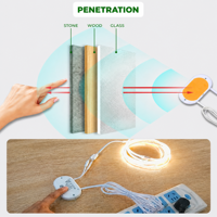 Interrupteur tactile pour bande LED haute tension 220V 110V, capteur tactile LED 1A, capteur tactile encastré 3A pour surface en bois