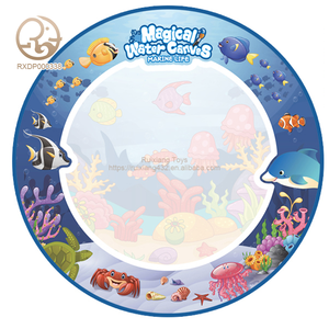 90*90CM tapis de <span class=keywords><strong>dessin</strong></span> d'eau monde de la <span class=keywords><strong>mer</strong></span> Style aquarelle livre d'images peinture colorée jouets d'écriture - Product Image 1