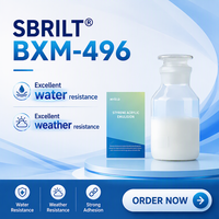 SBRILT BXM-496 Émulsion acrylique sans savon haute performance pour revêtements multicolores et couches de finition transparentes