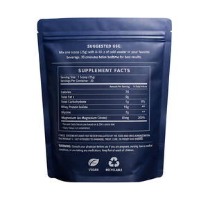 Proteína para la Recuperación del Sueño con <span class=keywords><strong>Magnesio</strong></span> y Valeriana, Empaque Personalizado, Etiquetado Privado, Servicio OEM ODM, Certificación GMP ISO Vegana - Product Image 3