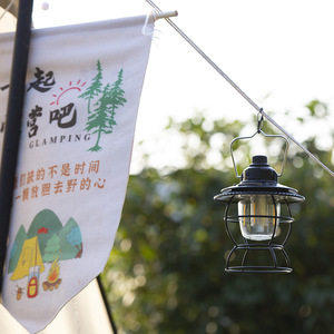 Outdoor Retro Camping Lantern Led Rechargeable Warm White Portable <b>Hanging</b> Light For <b>Tent</b> Outdoor Use - Product Image 3