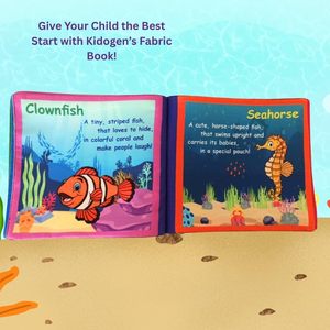 KIDOPEN Deep Blue Wonders Under The Sea Board Book pour enfants de 2 à 4 ans, livre d'apprentissage précoce en carton de 30 cm - Product Image 3