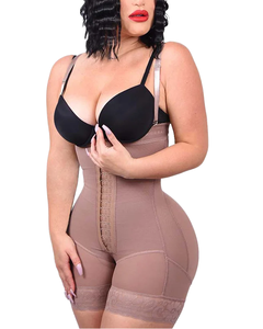 Faja Moldeadora de Cintura y <span class=keywords><strong>Abdomen</strong></span> de 2 Piezas con Bordado, Sin Costuras, Levanta Glúteos, Control Firme, Transpirable - Product Image 1