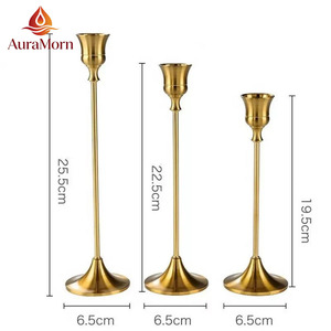 Portacandele Moderno in Metallo Dorato Stile Nordico per Matrimoni, Natale, Pasqua - <span class=keywords><strong>Candelabri</strong></span> Alti e Resistenti per Arredamento Casa - Product Image 4