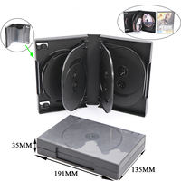 Boîte de rangement multi-disques en plastique PP personnalisée pour DVD, CD de voiture, VCD, enregistrements de mariage, avec couvercle transparent et insert