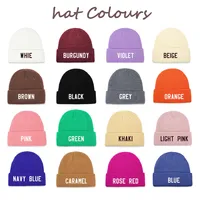 Bonnet en tricot personnalisé avec logo, adorable motif fraise, bonnet épais et chaud pour bébé par temps froid, bonnets de créateur