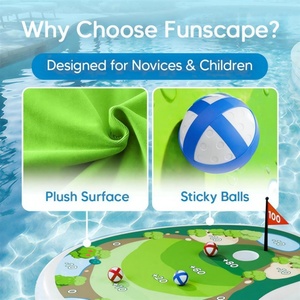 Ensemble de jeu de golf gonflable en PVC pour piscine, green de golf flottant avec balles adhésives, idéal pour les fêtes estivales en jardin, cadeau d'anniversaire pour la famille - Product Image 4