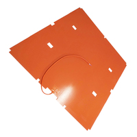 Plaque chauffante en silicone 12V 600W avec thermistance NTC 100K, épaisseur 1,5 mm, plage de température 0-200°C, pour lit chauffant d'imprimante 3D
