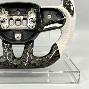 Nouveau produit : Volant en cuir perforé en fibre <span class=keywords><strong>de</strong></span> carbone forgée pour Dodge Challenger - Product Image 6