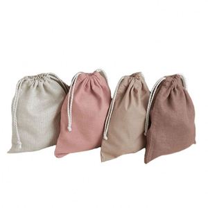 Sac à cordon en coton personnalisable avec logo, pochette cadeau en tissu mousseline de qualité supérieure pour bijoux, cadeaux de fête, chaussures, emballage - Product Image 1