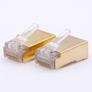 Conector Ethernet RJ45 blindado 8P8C chapado en oro para cable de red - Product Image 4