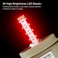 Luz de Advertencia Giratoria con Sirena LED de 12V para Cercas Eléctricas