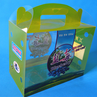 Boîte d'emballage pliable en plastique transparent écologique, taille personnalisée, recyclable, jetable, pour la présentation de fruits secs/aliments
