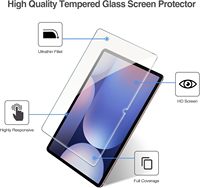 Protection d'écran en verre trempé HD ultra-fin, dureté 9H, pour Tab S10 Plus 2024/Tab S9 FE Plus/S9 Plus/S8