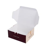 Boîtes d'emballage personnalisées en papier couché écologique pliables pour gâteaux, pâtisseries, pains et desserts de mariage