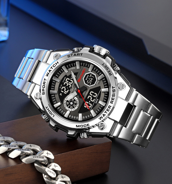 Fashion Shock Sport SKMEI 2416 Wholesale 3 Time Chronograph Customize Teenager Gift Men Analog Digital Watch
