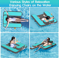Chaise longue gonflable en PVC de haute qualité, portable, adaptée aux piscines, aux lacs et aux plages