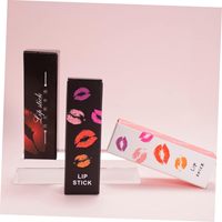 Boîtes personnalisées pour gloss à lèvres dorées, ensemble de 2 cm, présentoir, emballage cadeau, matériaux recyclés, doublure en éponge, carton ivoire pour rouge à lèvres et vernis à ongles