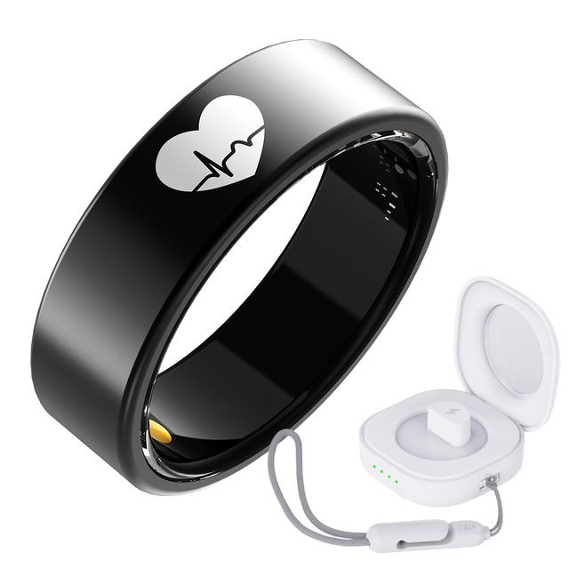 2026 New Arrival R30ECG App Control Steel Smart Ring IP68 Waterproof Heart Rate Blood Oxygen Sleep Monitor Steps Calorie Counter