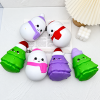 Jouets Squishy Géants de Noël Bonhomme de Neige en Gros, Jouets Sensoriels Souples à Presser Anti-Stress en Matériau TPR, 14+ Couleurs Multiples