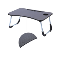 Fournisseur d'or Table d'ordinateur portable pliable portable Prix compétitif Pas cher Bureau d'ordinateur Petit lit noir Bureau d'ordinateur