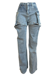 Wholesale Fashion Hot Girl High Waists Denim Street Shorts Pants Sexy <strong>Stretch</strong> <strong>Jeans</strong> <strong>Women</strong> Casual Denim Pants <strong>With</strong> Pockets - Product Image 5