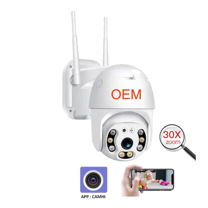 Outdoor PTZ security camera wireless wifi night vision surveillance cctv ip camera 30X zoom camhi app Speed dome camera
