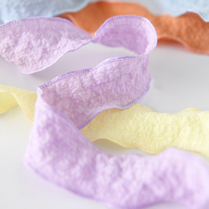 Nine-Colored Ribbon 4cm Linen Fishtail Ribbon Textured Ruffles Flower Wrapping Crafts - Product Image 4