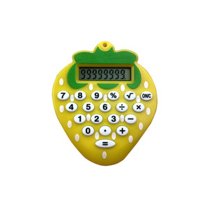 Strawberry Calculator Keychain Mini Portable 8 Digits Battery Powered For Students Kids Colorful Design - Product Image 5