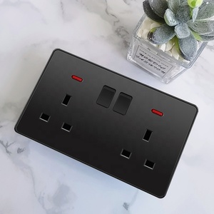 Interruttori Elettrici da Parete Neri per Casa 240V, Presa a Muro USB-C da 18W, Dimmer a 1 Posto con Regolatore di Velocità e Presa Cavo Cat 6 UK per Computer - Product Image 3