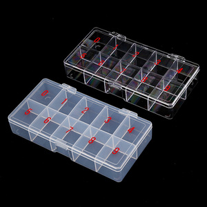 Caja organizadora transparente de plástico vacía para brocas de uñas, herramientas de manicura y arte de uñas, soporte para brocas - Product Image 1