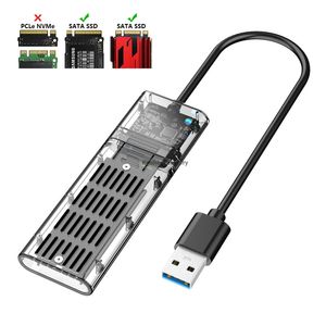 Şeffaf USB 3.0 Gen1 M.2 NGFF SATA SSD Kutusu Mobil Sabit Disk Kutusu Yüksek Hızlı Harici Depolama Kutusu - Product Image 4