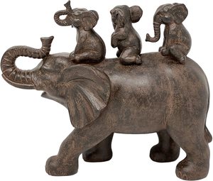 Figura de <span class=keywords><strong>elefante</strong></span> de resina para decoración del hogar, estatua decorativa de 8 "H 3 - Product Image 4