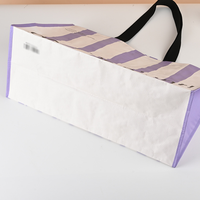 Logo personnalisé en forme de bateau tissé PP Shopping Sac fourre-tout en impression couleur réutilisable recyclable pliant avec poignée Promotions modernes