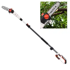VERTAK Cordless Chainsaw Extension Pole Saw Woodworking Tree Trimming Chain Saw Durable Telescopic Tee Pole Saw
