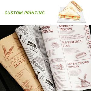 Custom <b>Printed</b> Sandwich Food Grade Burger Pocket Wrapping <b>Paper</b> Greaseproof 35x45cm for Fried Food - Product Image 4