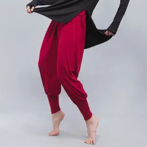 Adultos pantalones de harén de las mujeres Ballet Stretch pantalones de baile en rendimiento desgaste